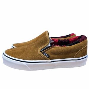 NEW Vans Classic Slip On Cozy Hug Women's 6.5 Brown Suede Sherpa Lined